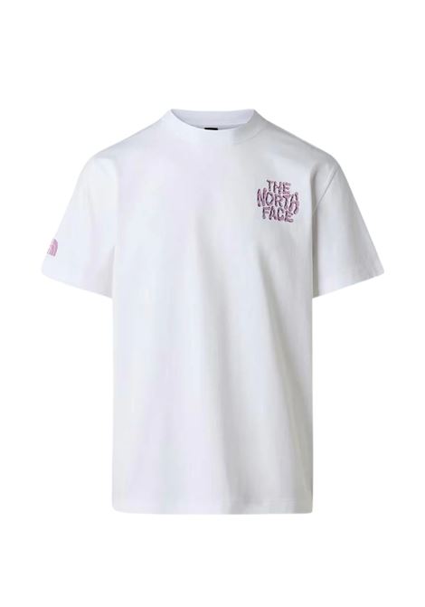drip logo relaxed ss tee man white THE NORTH FACE | NF0A8GABFN41